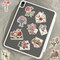 50 Pcs Vintage Rose Stickers - Waterproof Transparent PET Floral Decals - Clear Shabby Chic Rose Stickers for Scrapbooking, Journals, and Valentine's Day Gifts